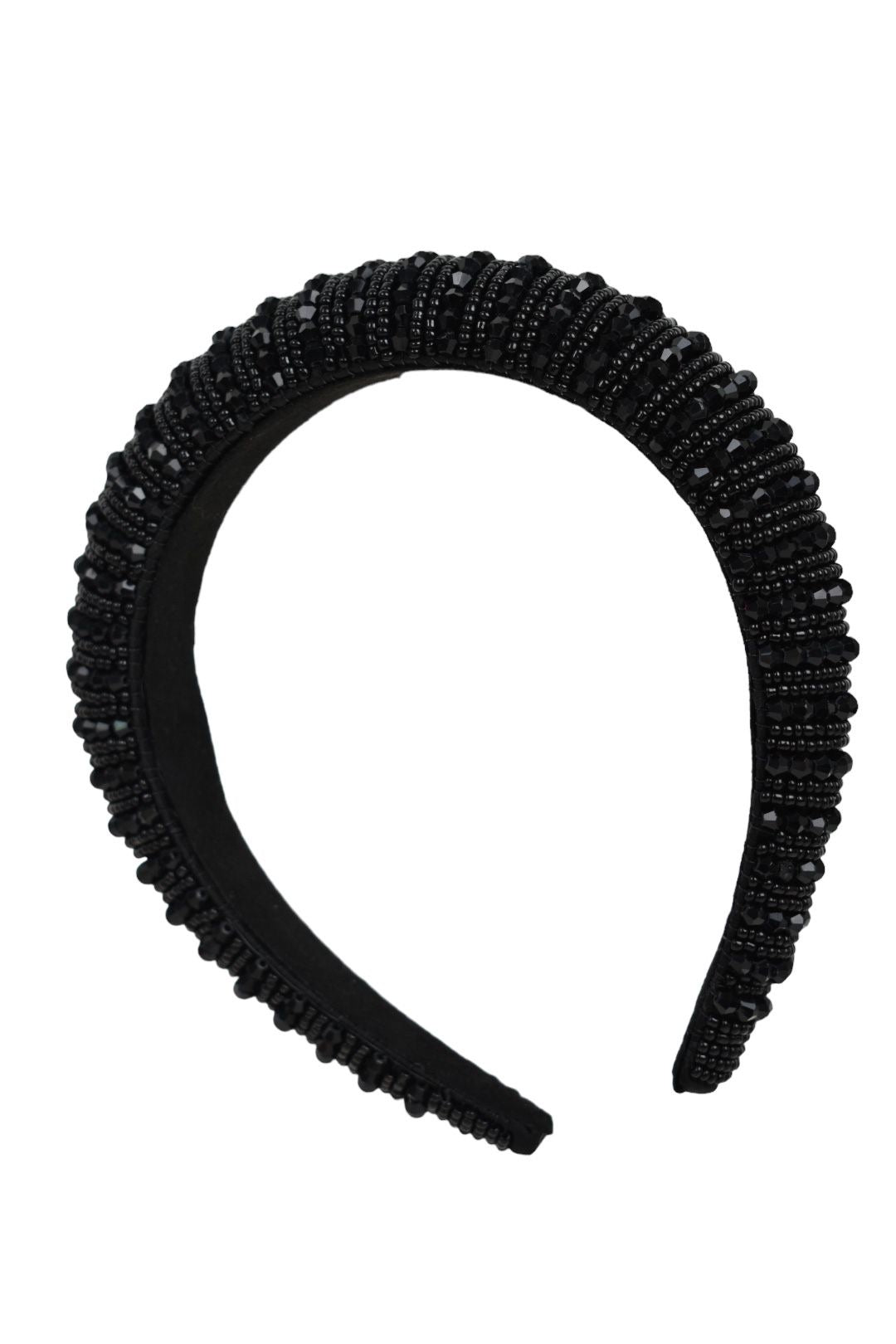 Black Beaded Hairband