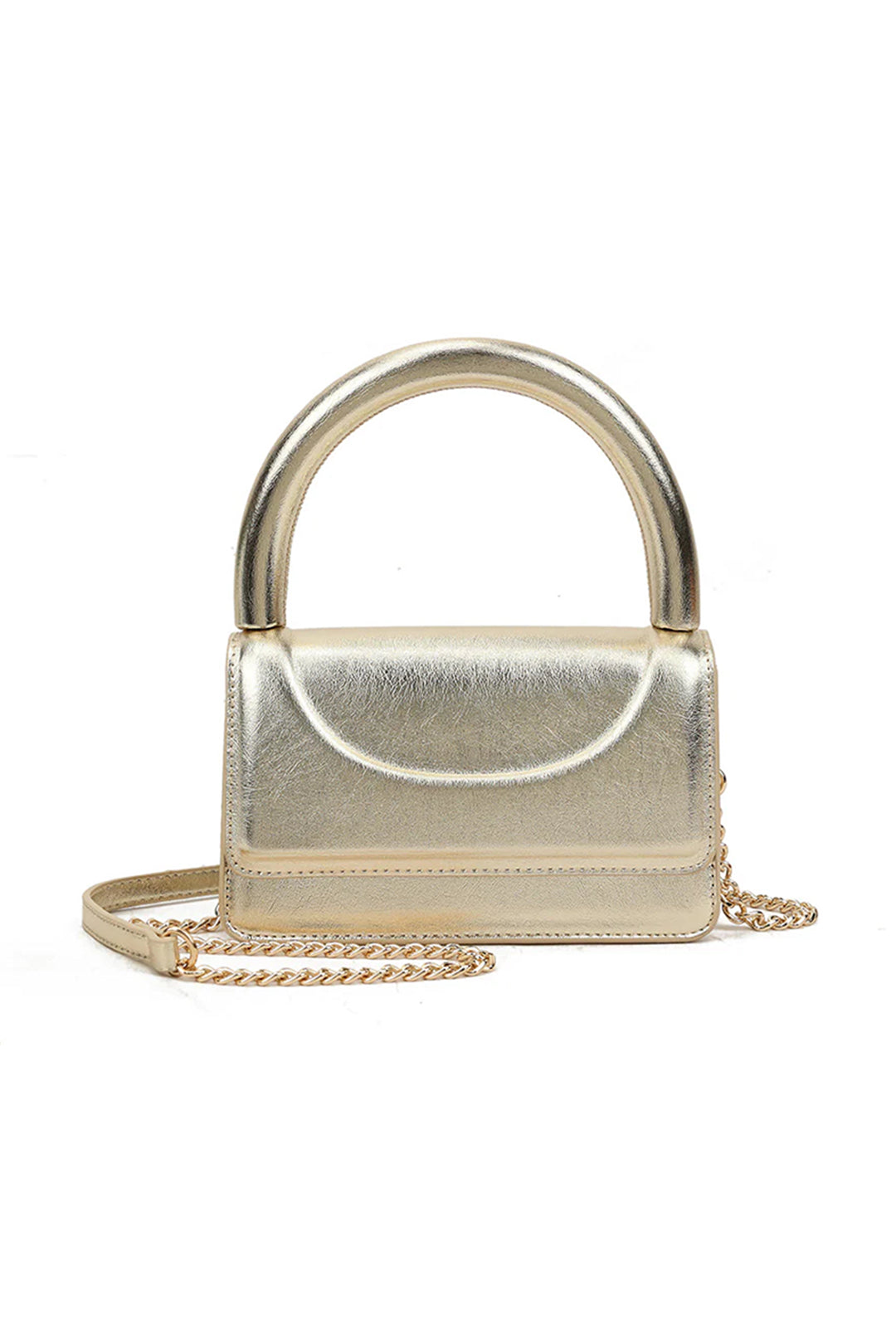 Gold Metallic U Handle Grab Bag