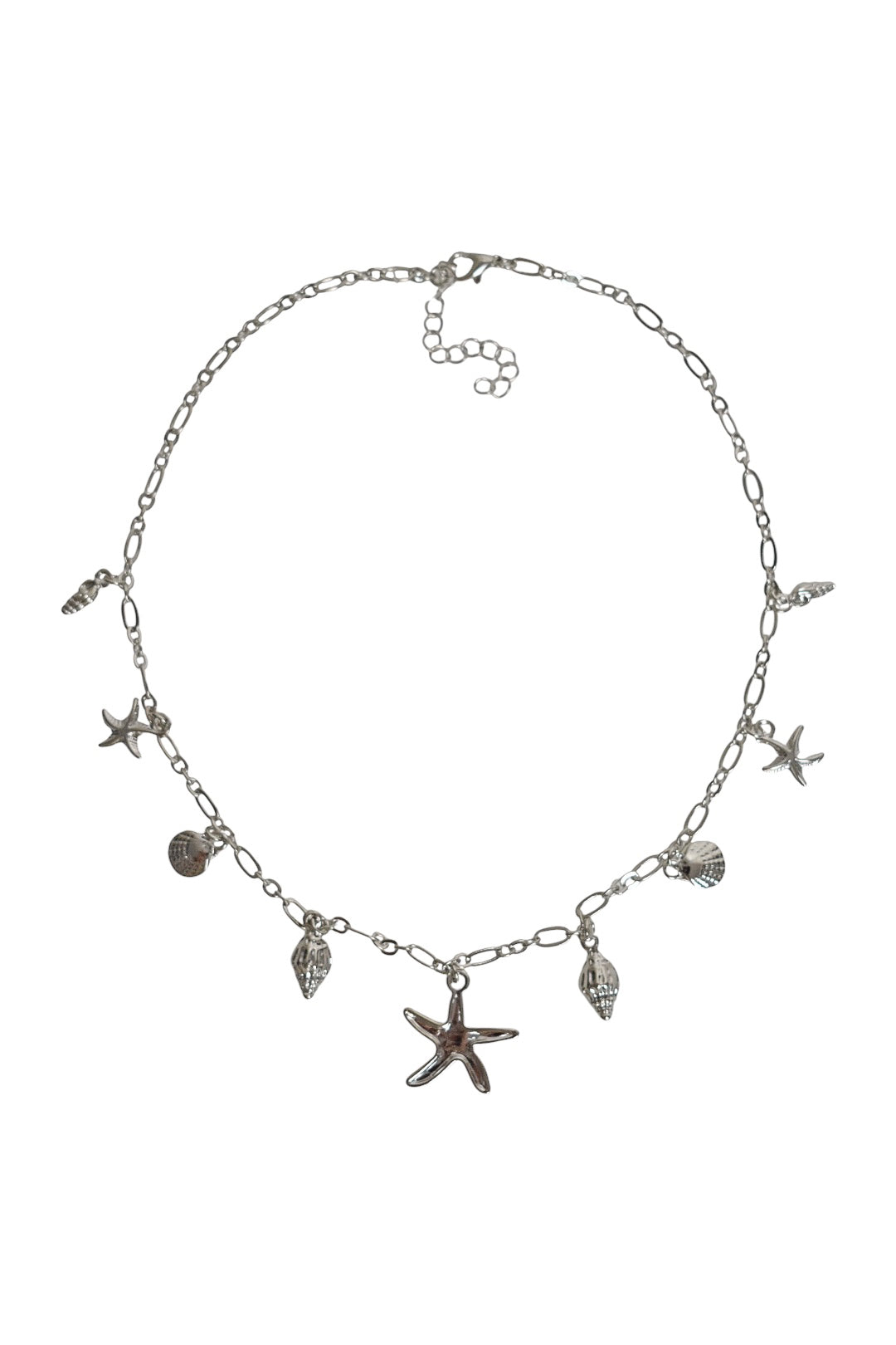 Silver Mini Shell Charm Necklace
