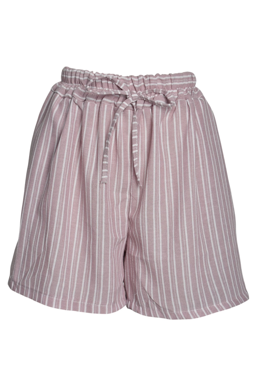 Pink Striped Wide Leg Shorts