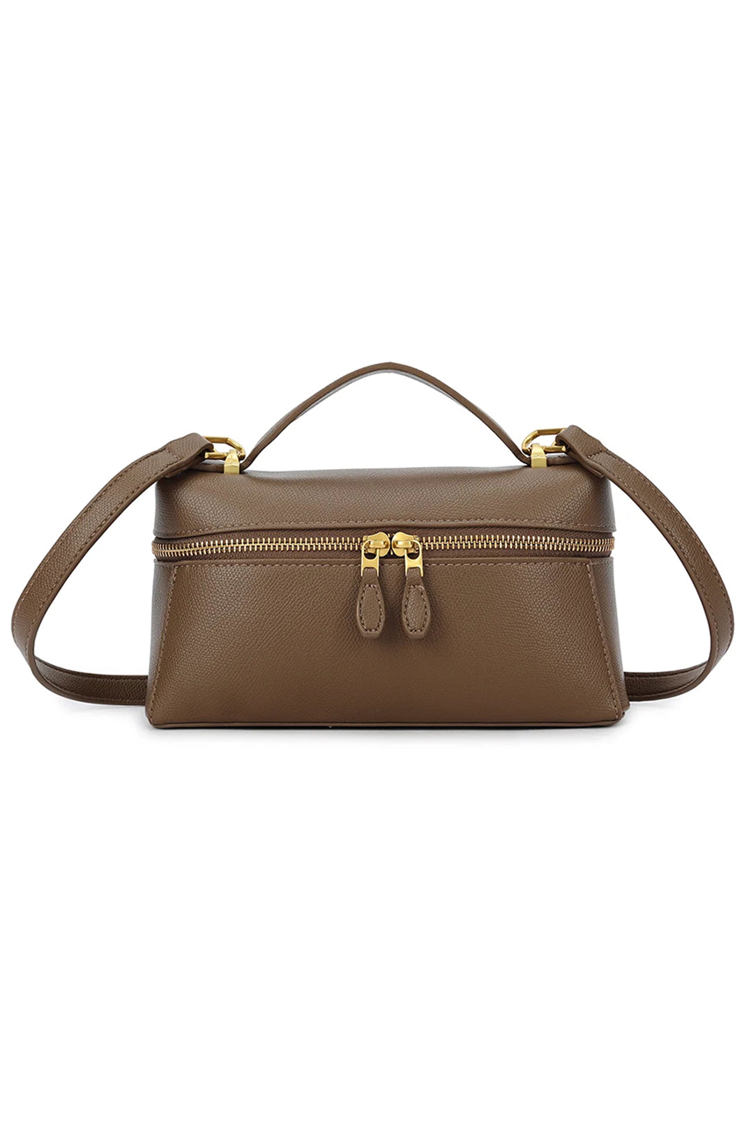 Tan Zipped Mini Vanity Bag