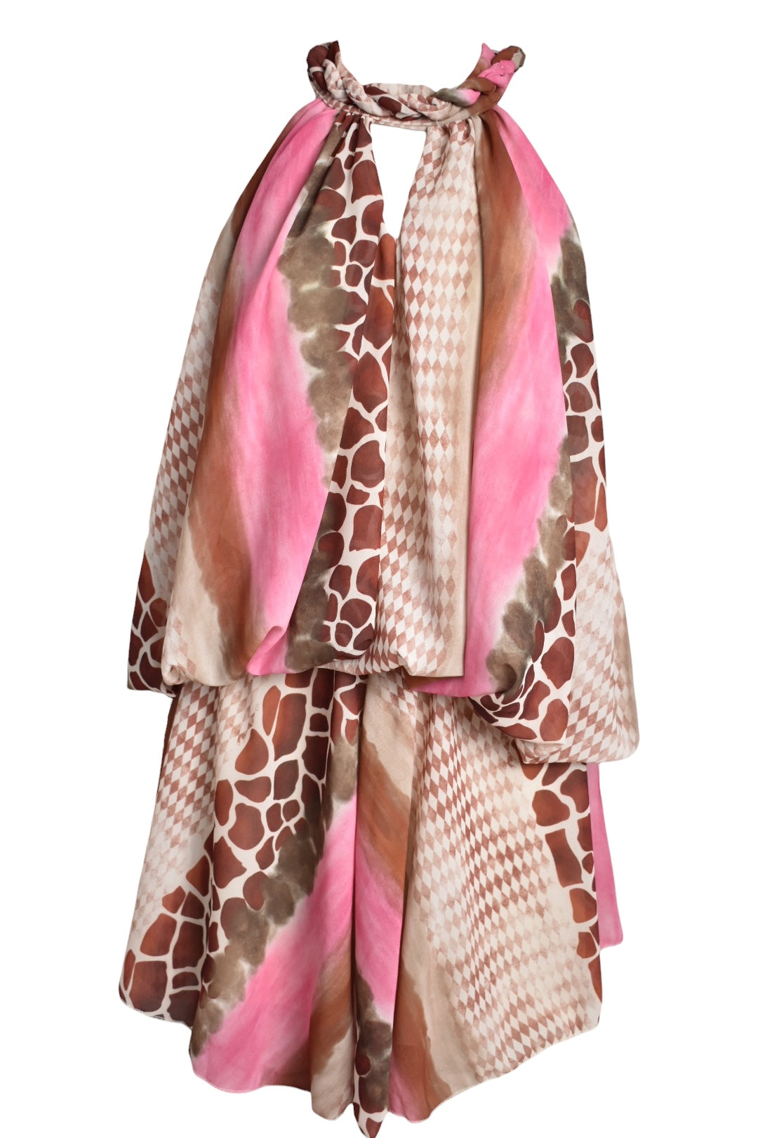 Pink Reptile Print Bubble Playsuit