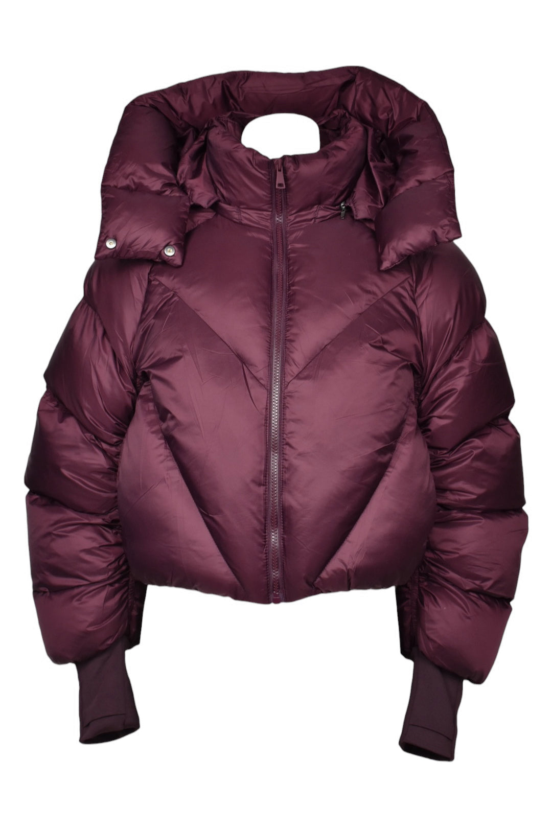 Burgundy Padded Hooded Coat