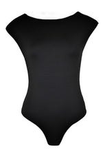 Black Cap Sleeve Bodysuit