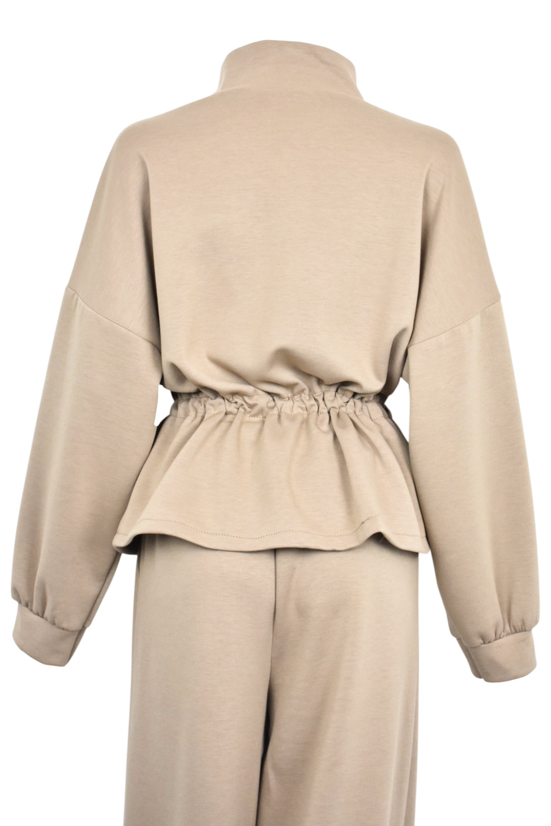 Taupe Drawstring Waist Loungesuit