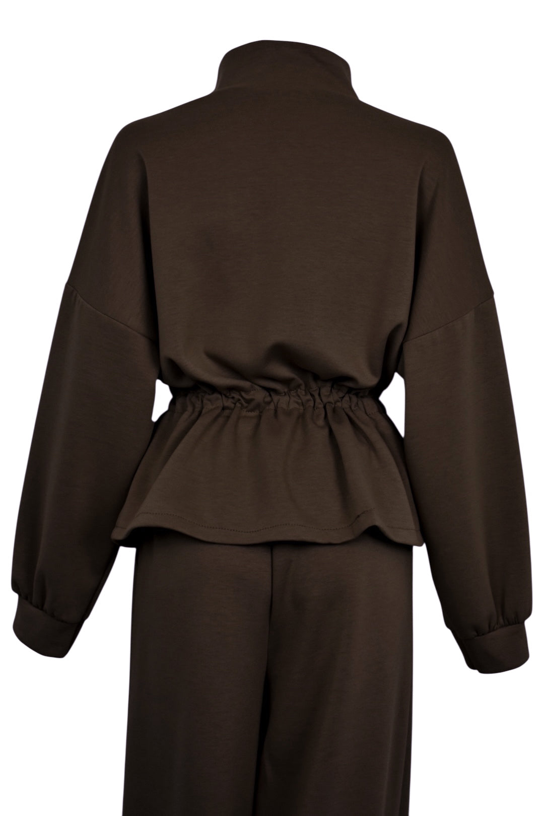 Brown Drawstring Waist Loungesuit