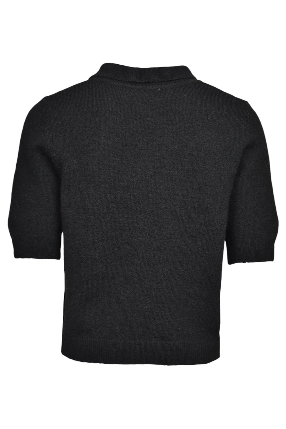 Black Knitted Short Sleeve Cardigan