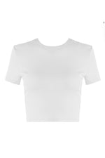White Short Sleeved Cropped T-Shirt