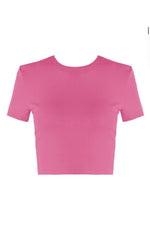 Pink Short Sleeved Cropped T-Shirt