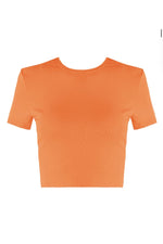 Orange Short Sleeved Cropped T-Shirt