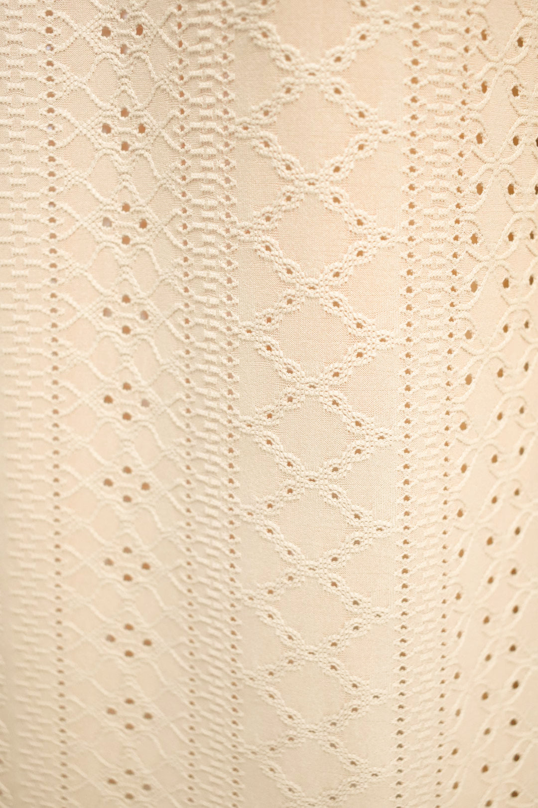 Sand Broderie Anglaise Wide Leg Trousers