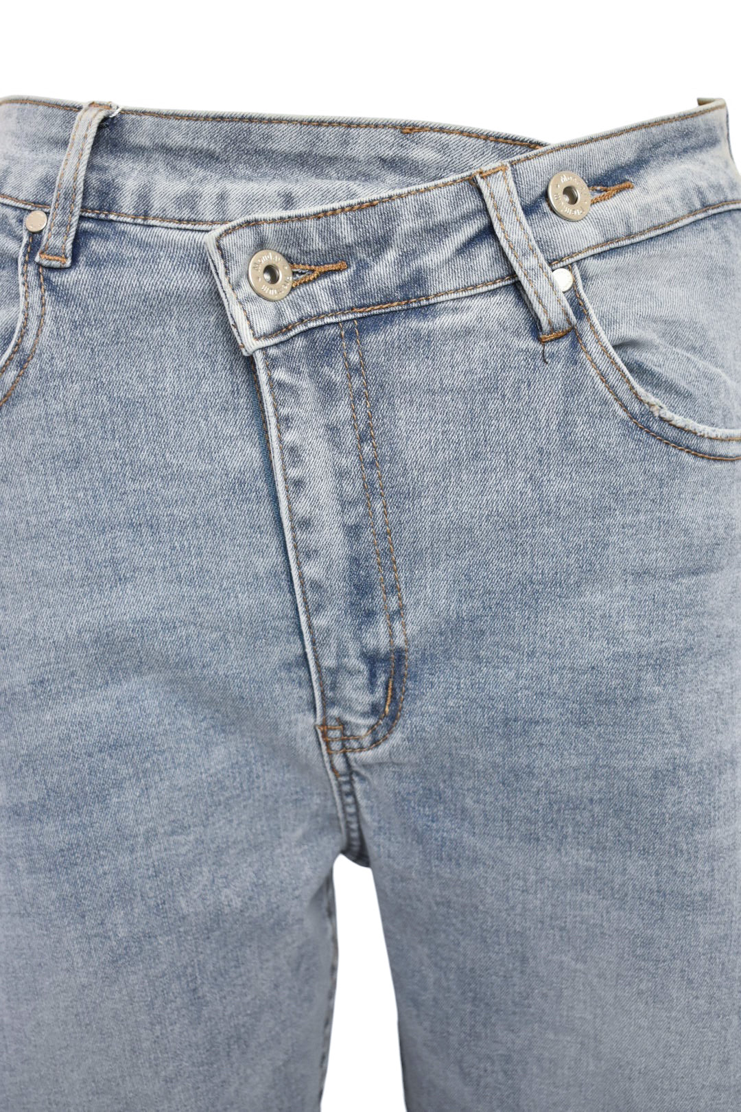 Light Denim Overlap Dad Fit Jeans