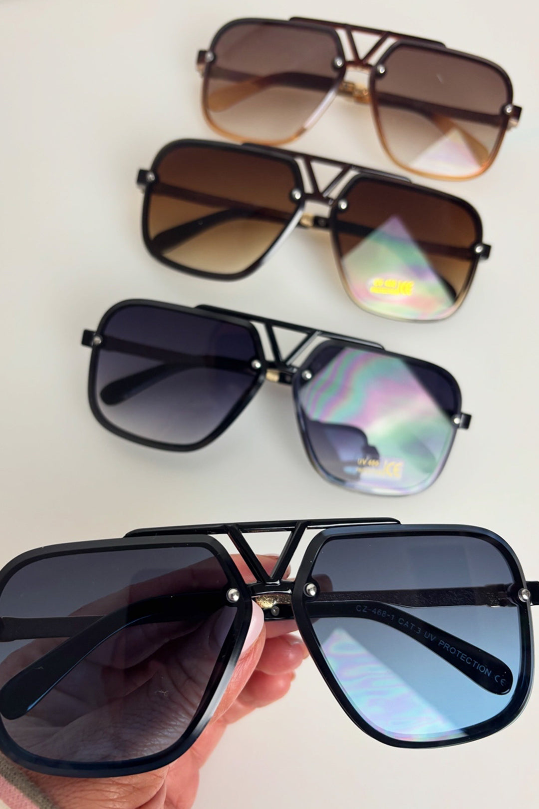 VEGAS Light Brown Sunglasses