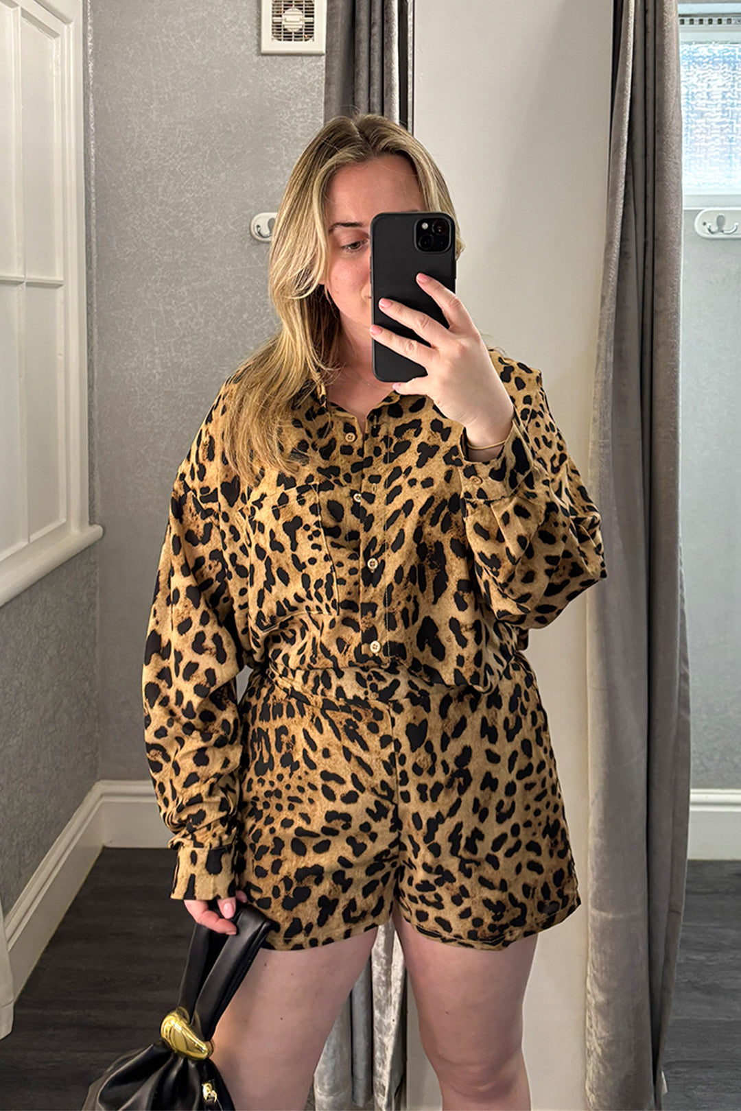 Animal Print Shirt & Shorts Co-ord