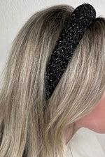 Black Crystal Embellished Hairband