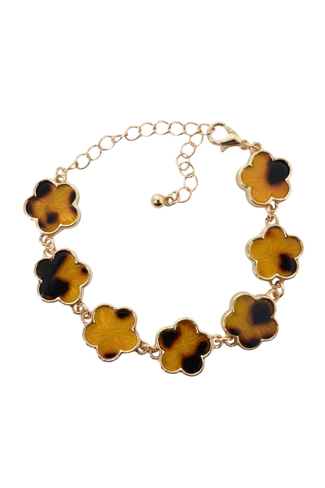 Leopard & Gold 7 Clover Bracelet