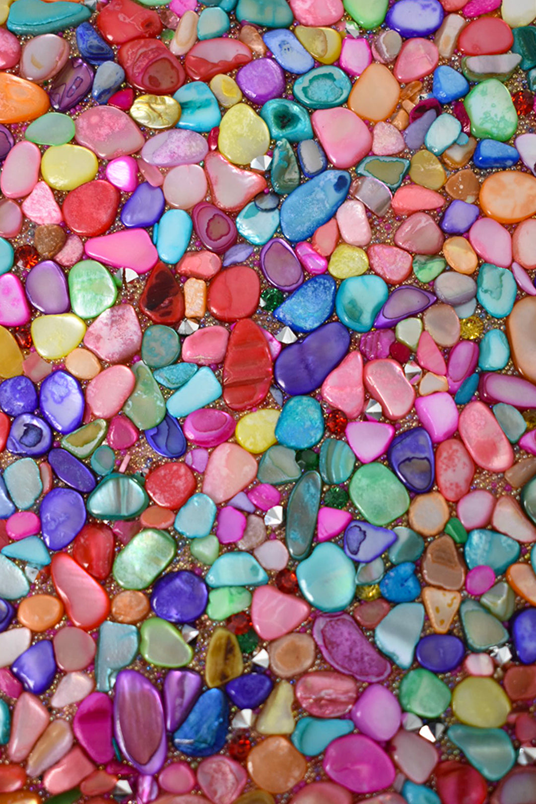 Multi Crystal Box Clutch