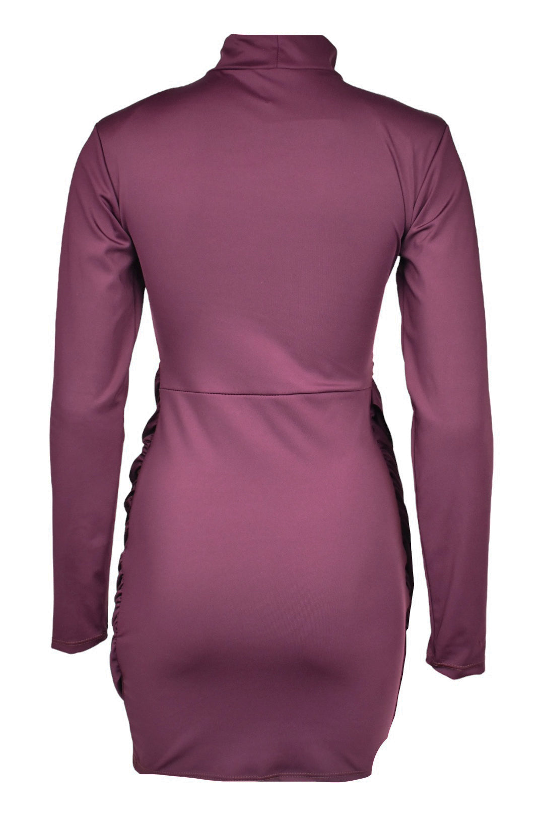 Plum Drape & Sash Dress