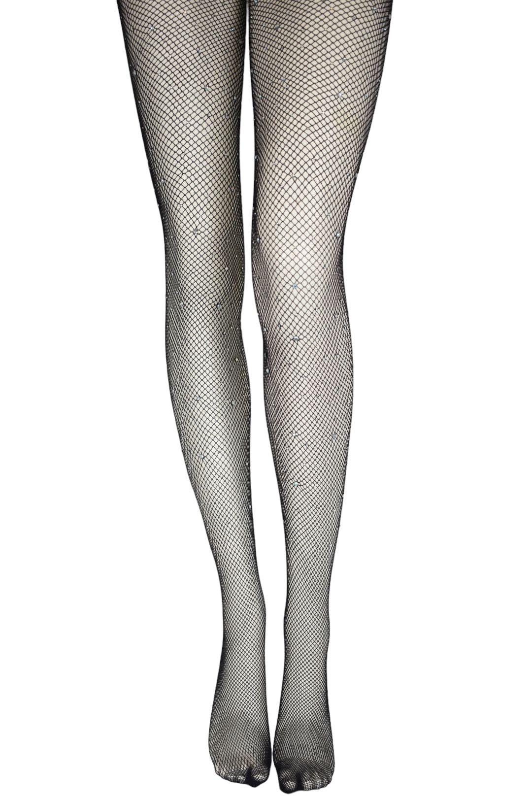 Womens Diamante Fishnet Tights