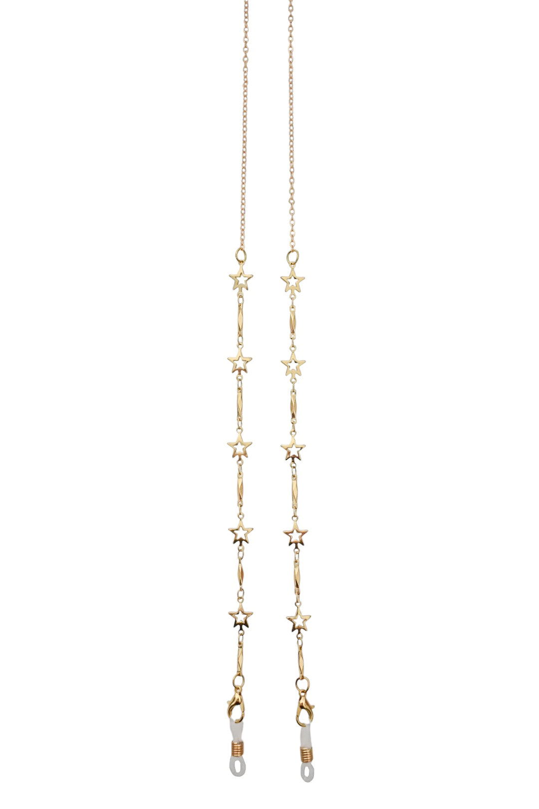 Womens Gold Hollow Star Sunglasses Chain