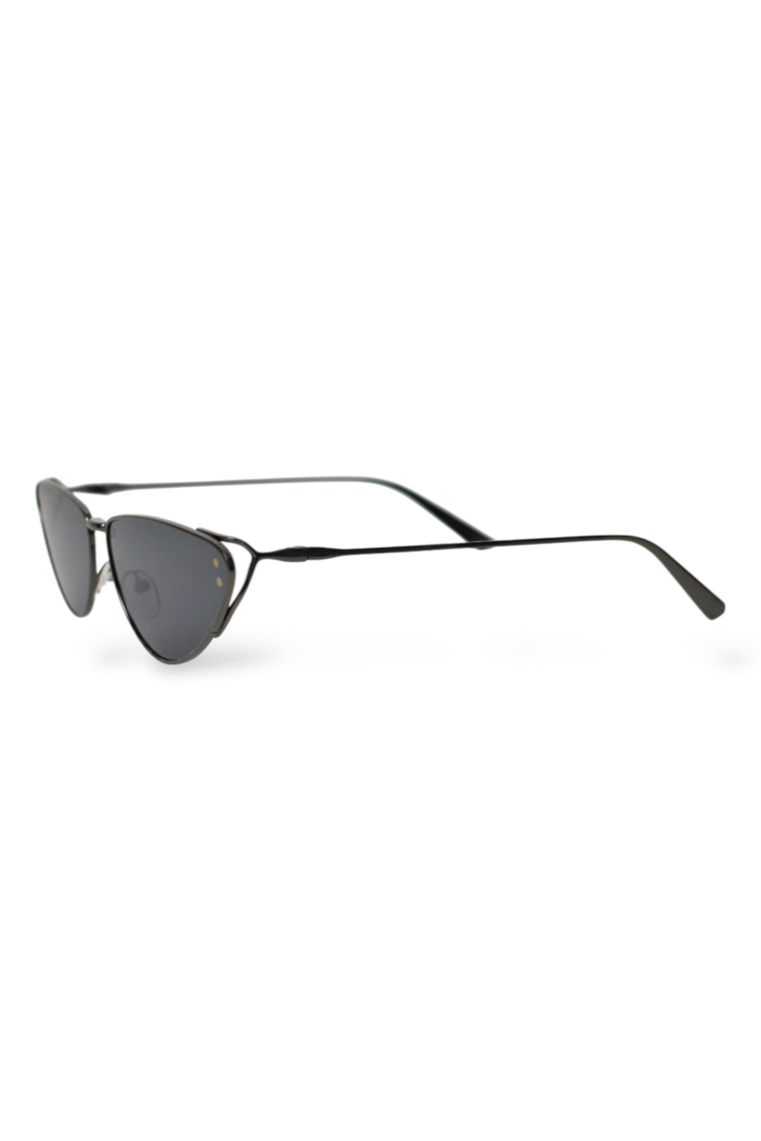 Womens IBIZA Black & Silver Cat Eye Sunglasses