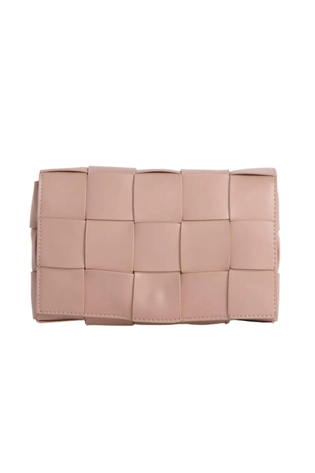 Nude Woven Cross Body Bag