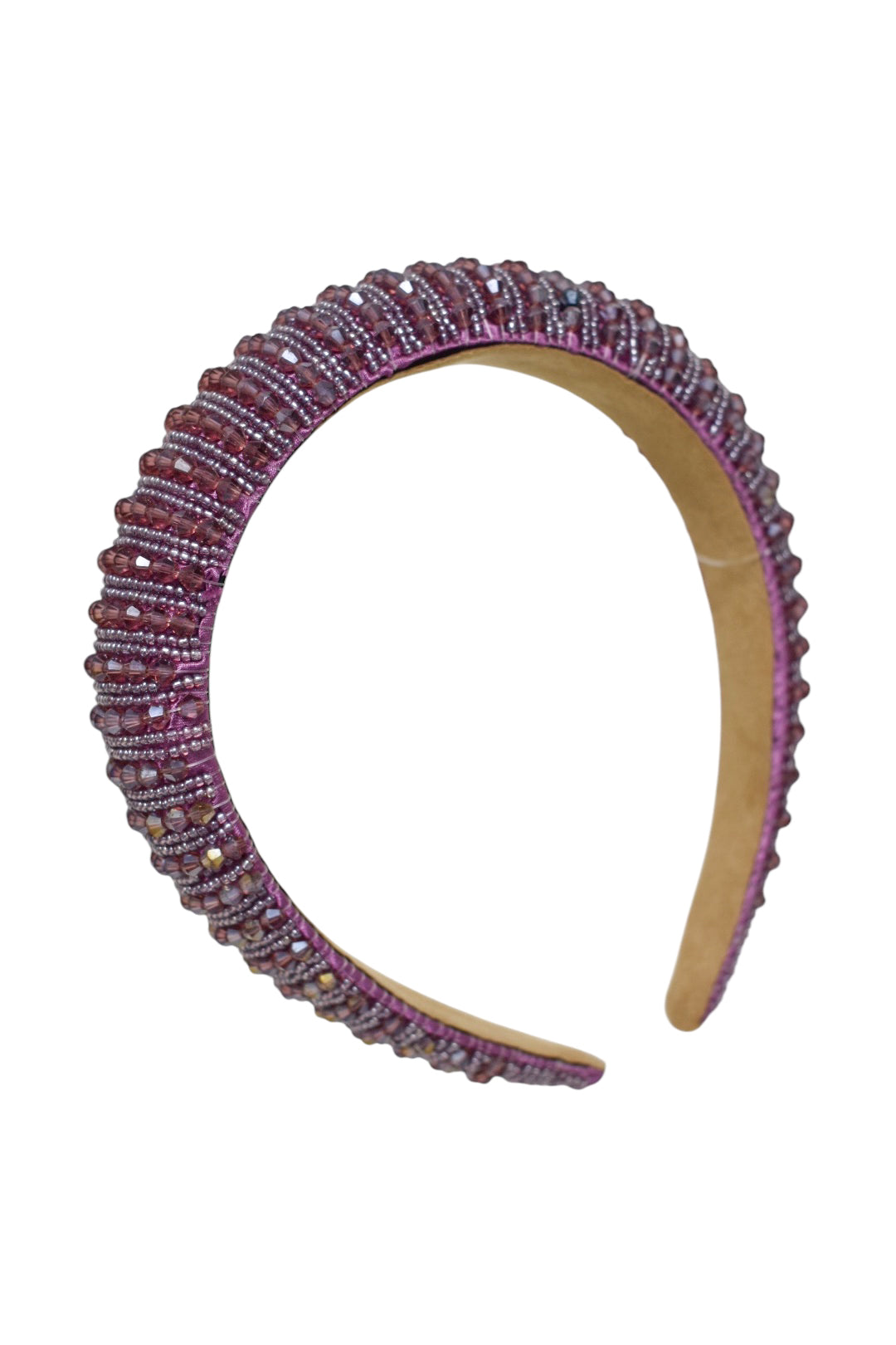 Womens Purple Beaded Hairband