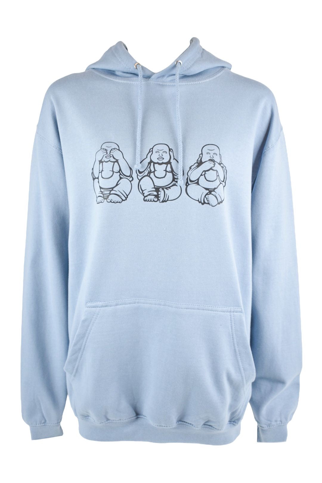 Womens Blue "See No Evil, Hear No Evil, Speak No Evil" Hoodie