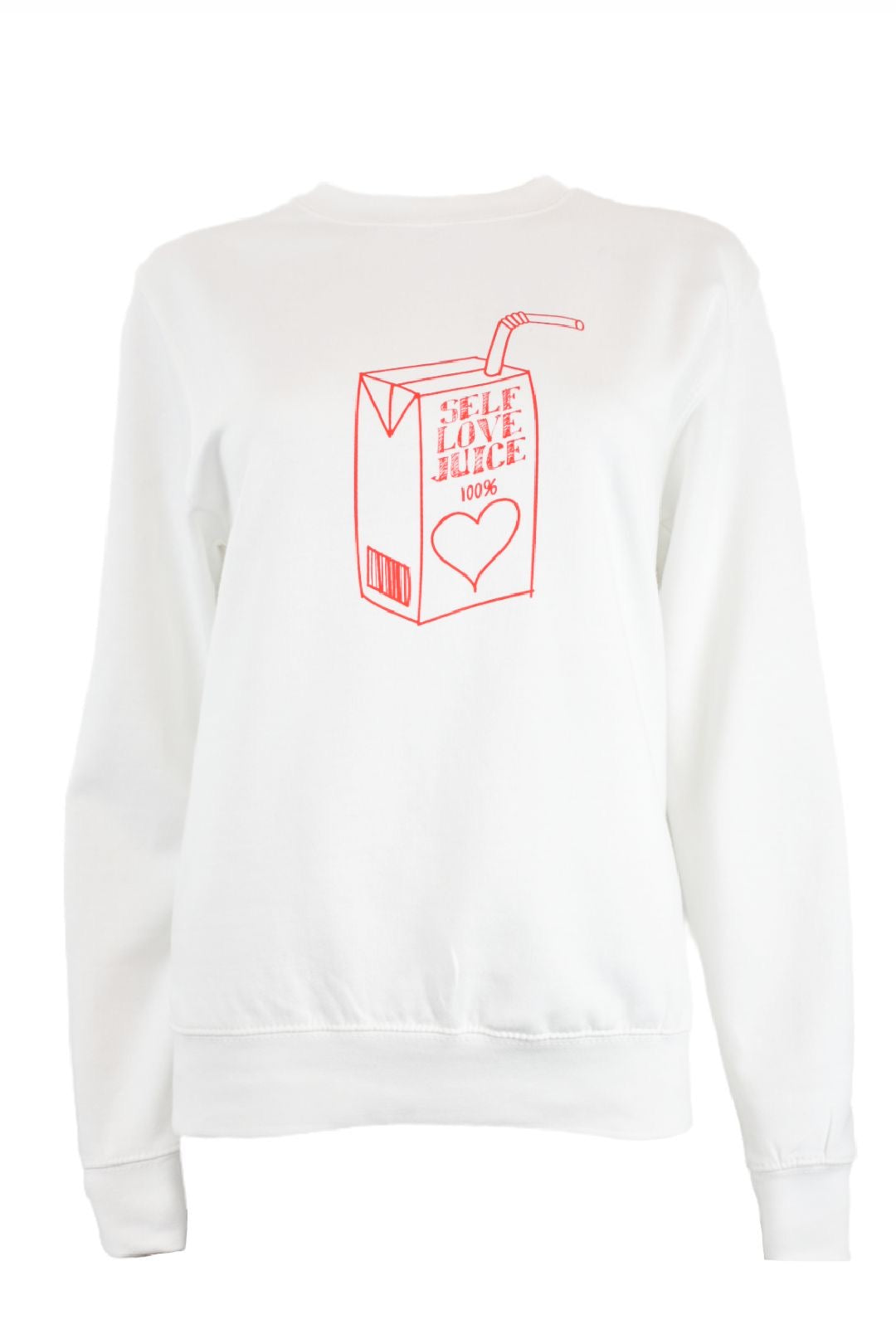 Womens White Self Love Juice Sweatshirt