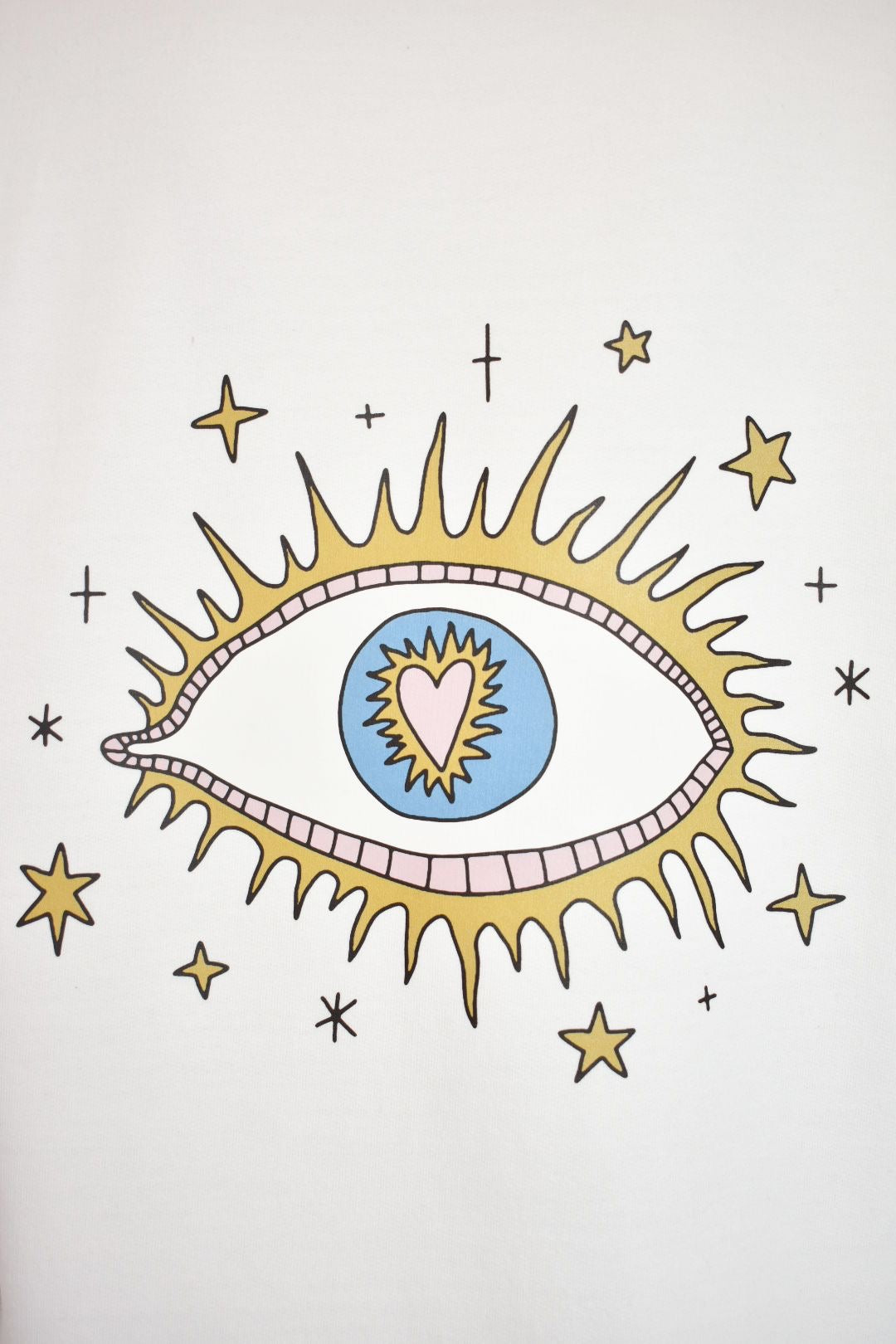Womens White Starry Eye Hoodie Design