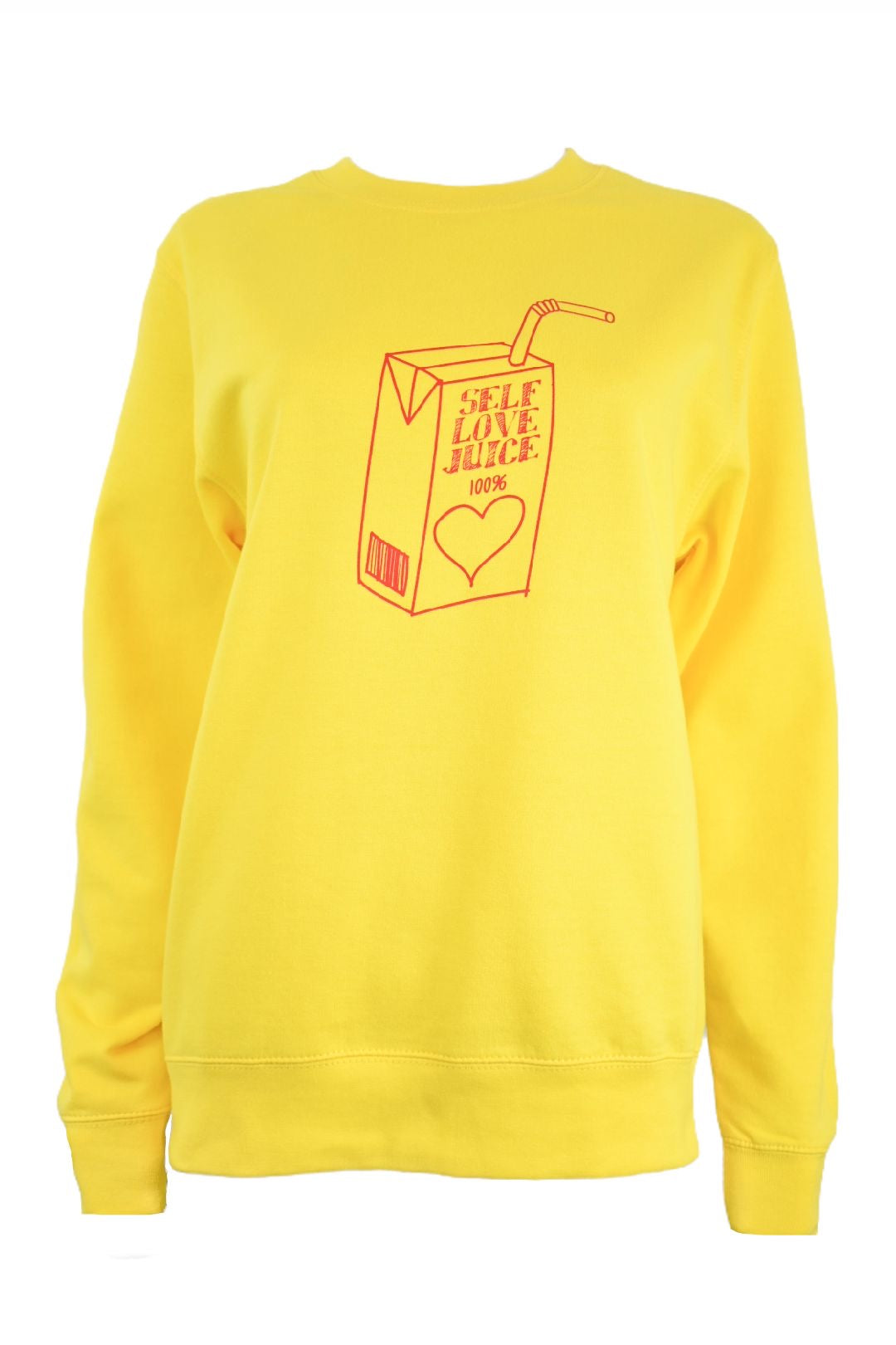 Womens Yellow Self Love Juice Sweatshirt