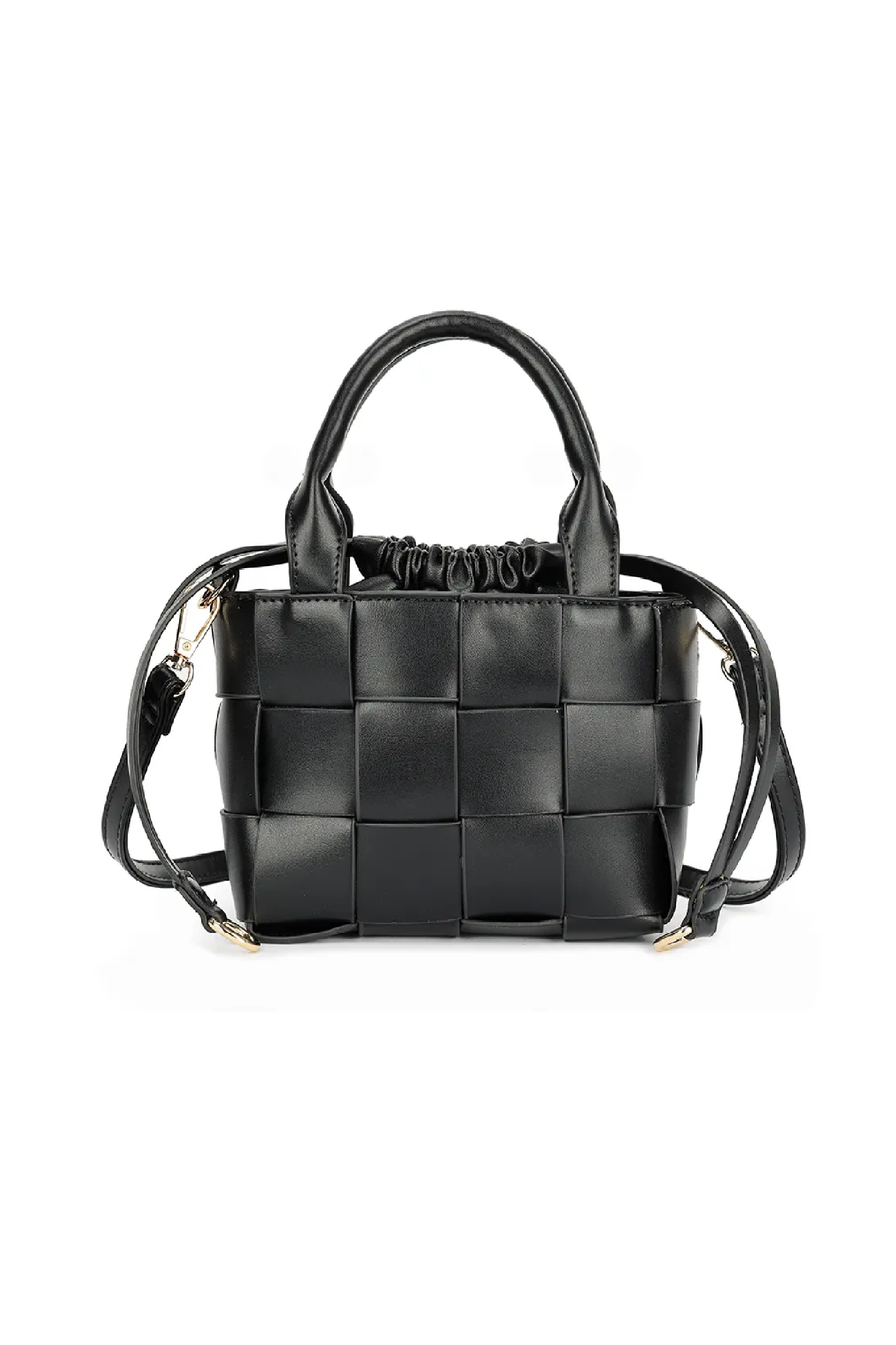 Black Woven Mini Grab Bag