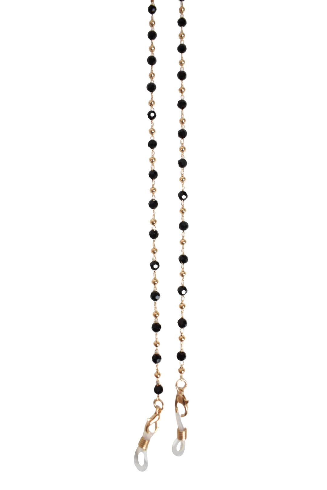 Black & Gold Beaded Sunglasses Chain