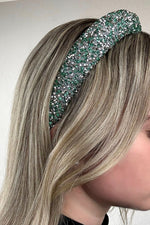 Green Crystal Embellished Hairband