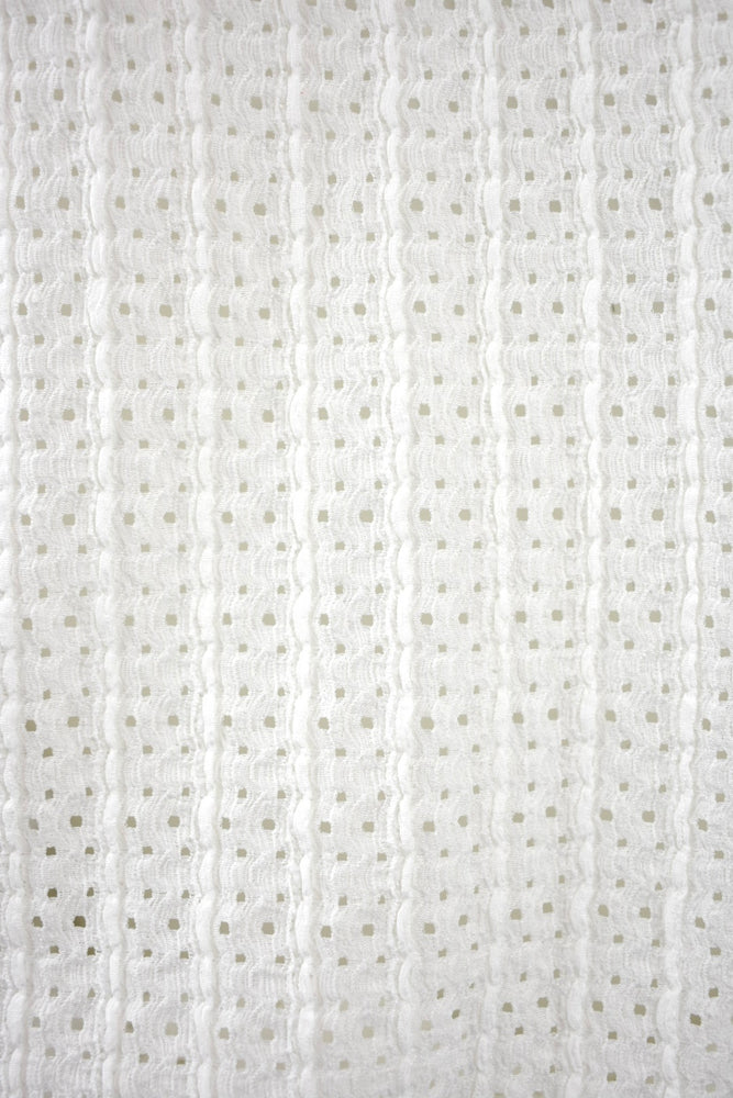 White Crochet Effect Skort Co-ord