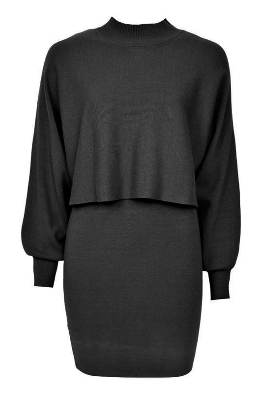 Black Knitted Jumper & Dress Co-ord