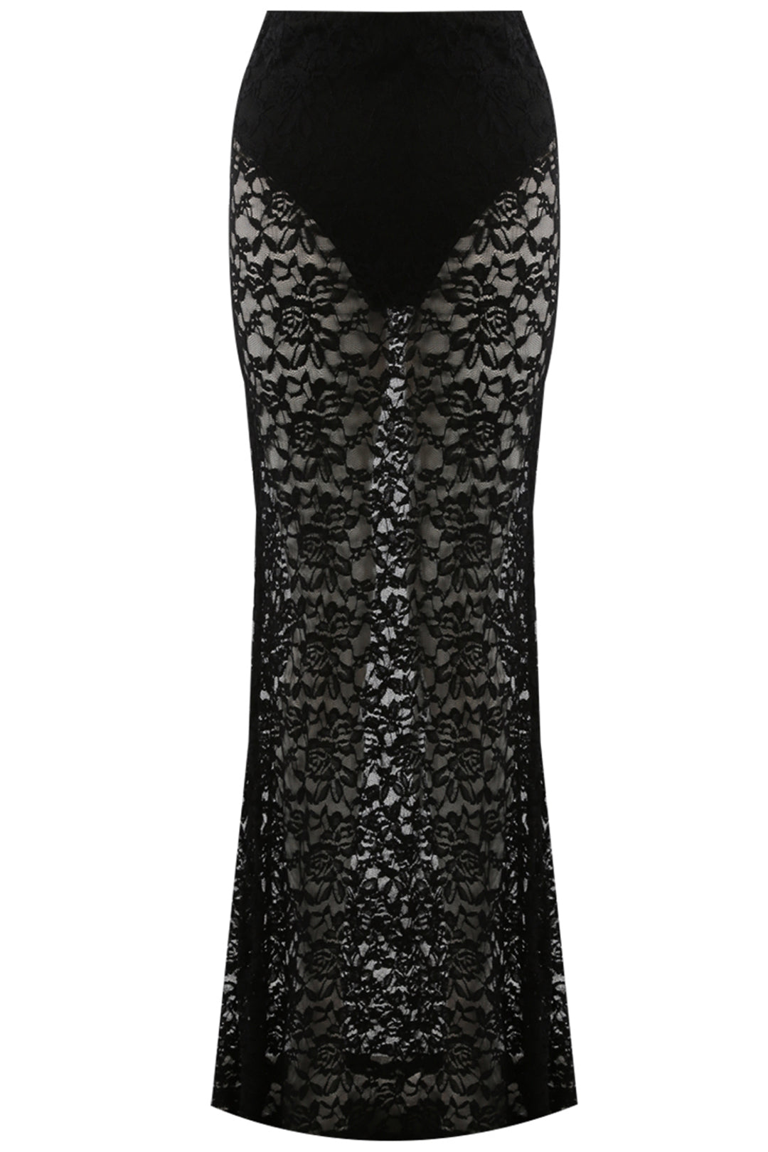 Black Lace Maxi Skirt