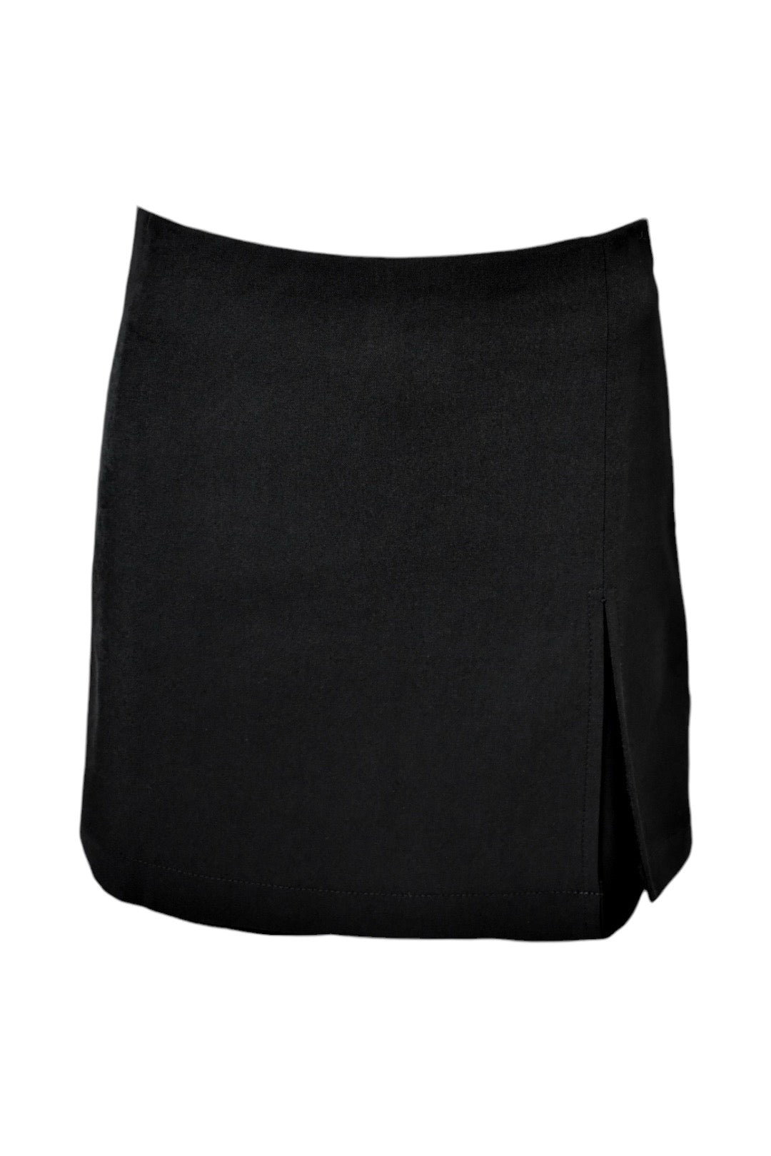 Black Side Split Skort Front 