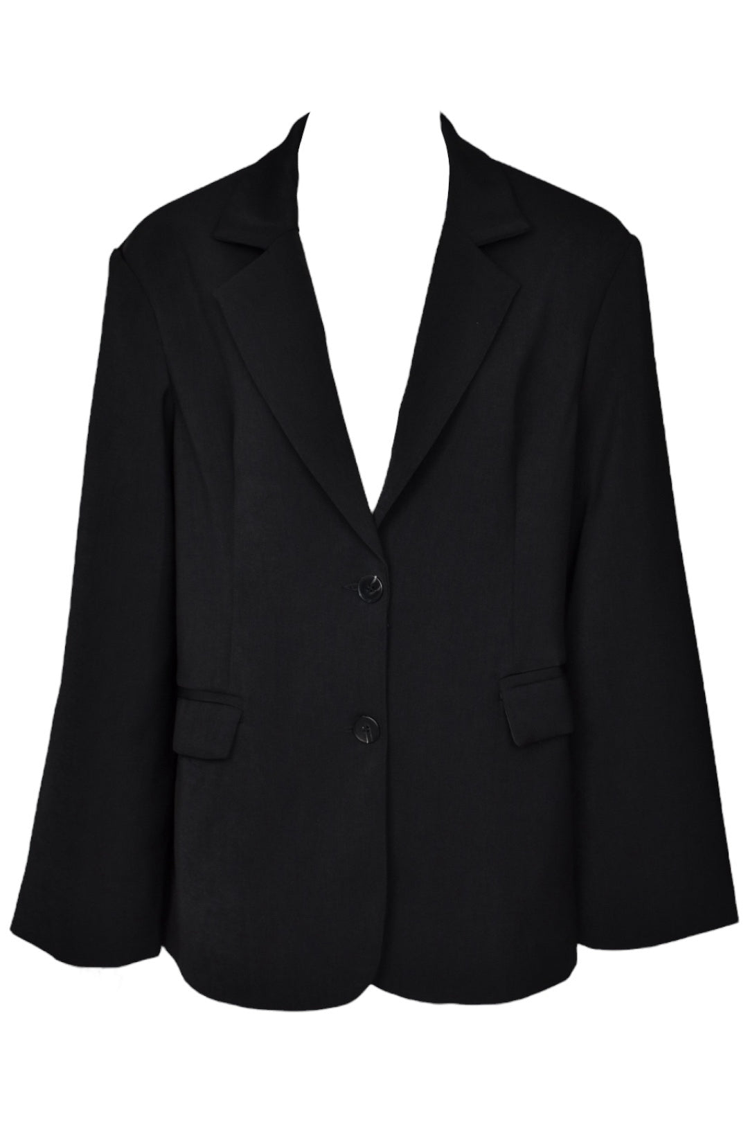 Black Single Breasted Oversized Blazer