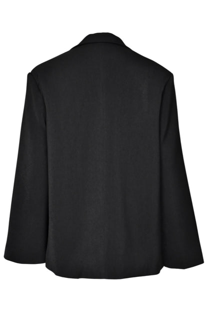 Black Single Breasted Oversized Blazer