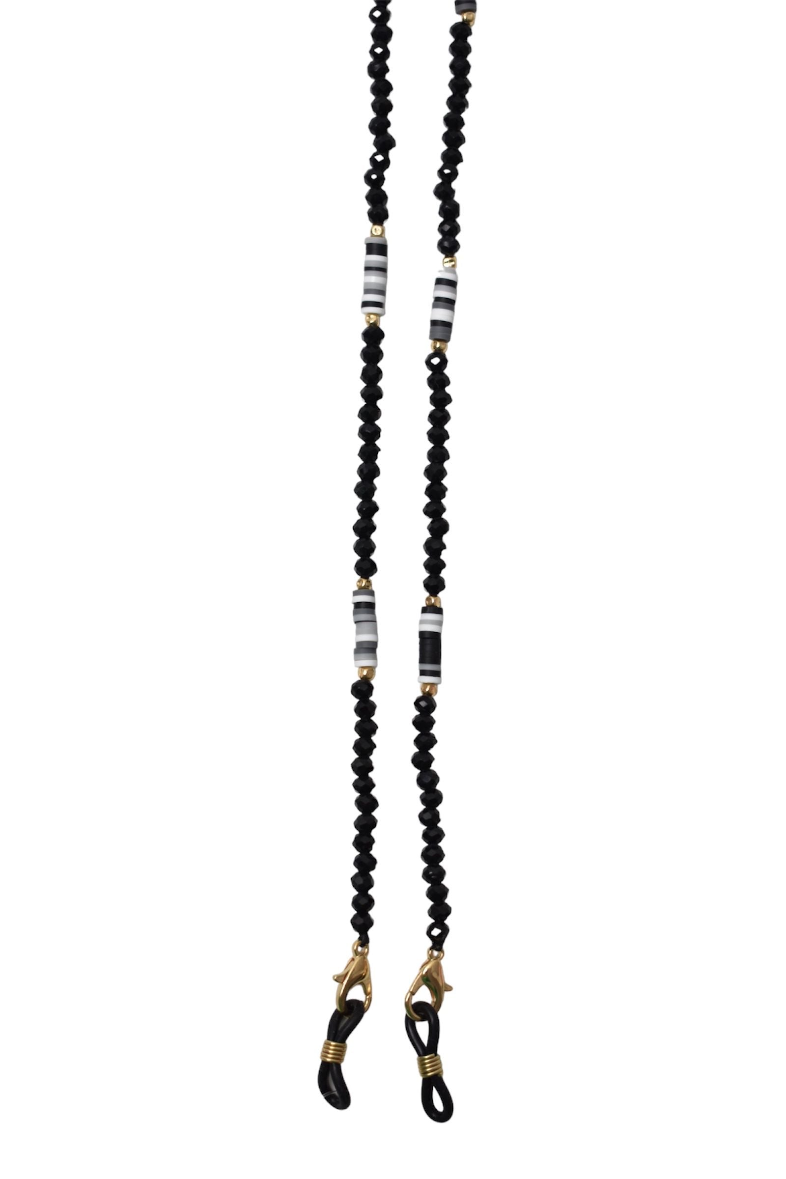 Black & White Beaded Sunglasses Chain