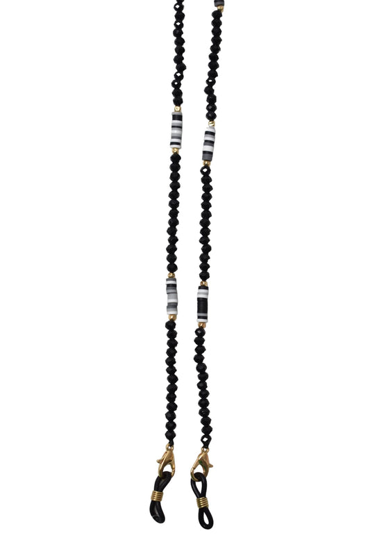 Black & White Beaded Sunglasses Chain