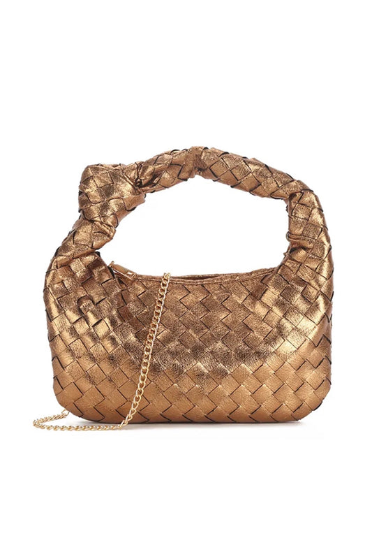 Bronze Woven Knotted Grab Bag