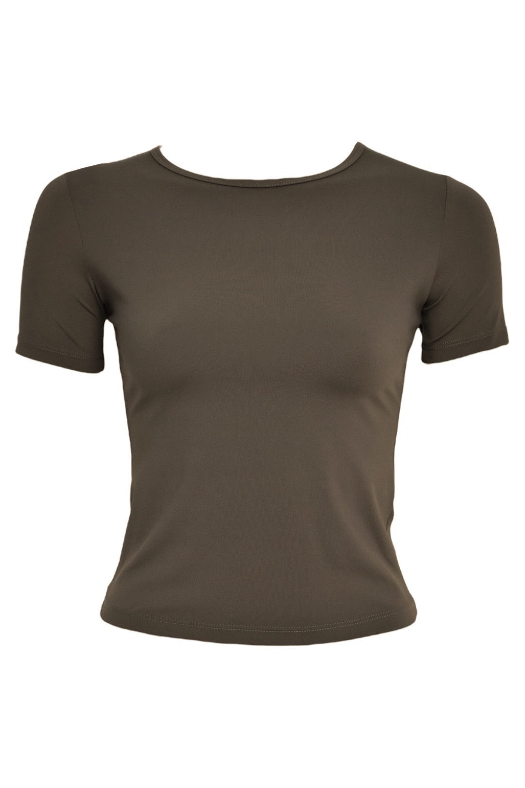 Brown Active Short Sleeve Top 