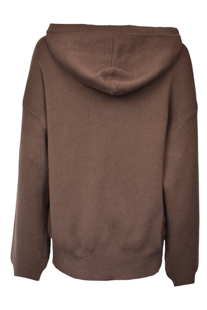 Brown Contrast Stripe Knitted Loungesuit