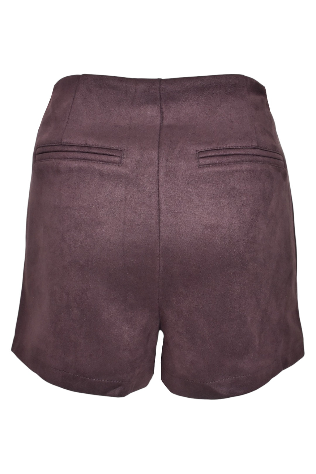 Brown Faux Suede Skort
