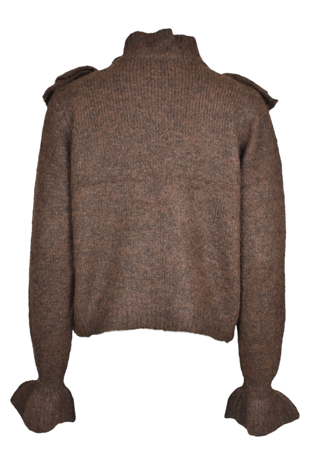 Brown Frill Yoke Jumper