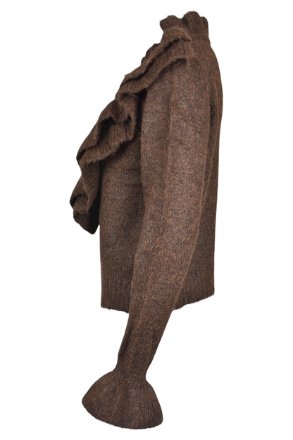 Brown Frill Yoke Jumper