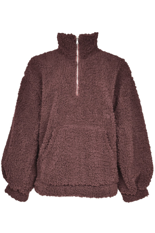 Brown Quarter Zip Fleece