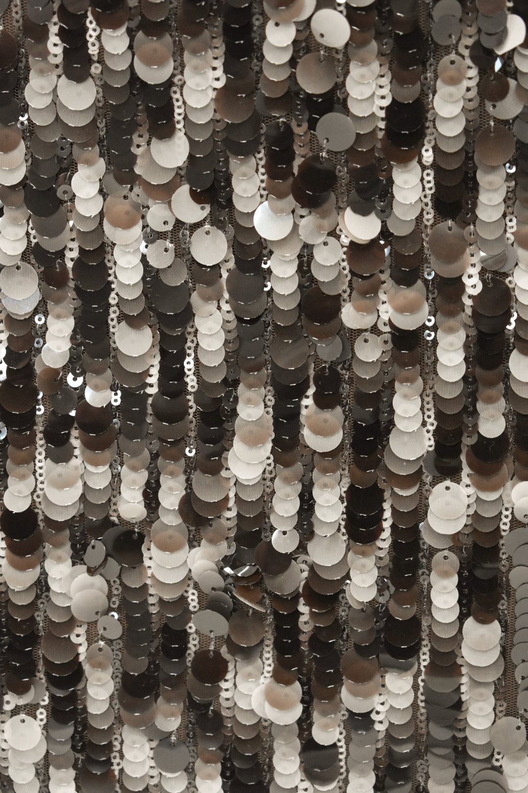 Brown Sequinned Mini Skirt Close Up